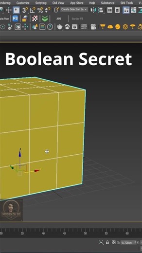 3D Modenza on Instagram: "3dmax modeling tricks| Boolean #3dmax #tricks #furniture #3dmodelling #modenza"