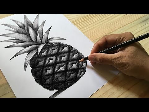 How to draw a Pineapple by pencil | An art tutorial for beginners | Most useful for students