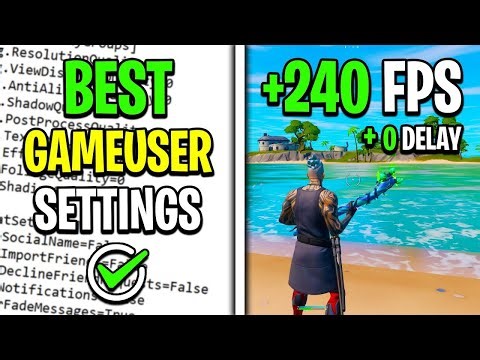 BEST GAMEUSER SETTINGS FOR BOOST FPS FORTNITE ! 🚀🚀🚀