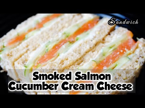 Smoked Salmon Cream Cheese Sandwich | Traditional Afternoon Tea Sandwich | Classic British sandwich