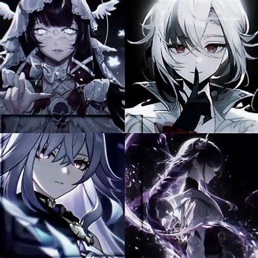 Columbina x Arlecchino x Skirk x Raiden Edit 🔥❤️🔥||Genshin impact#arle#edits#hoyoverse#shorts#viral