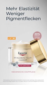 Mehr Elastizität & weniger Falten – mit dem Eucerin Hyaluron-Filler Elasticity Tag LSF30! 💧 #Hautpflege #AntiAge | Eucerin