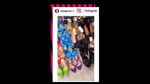 Kylie Jenner shows off expensive shoe collection