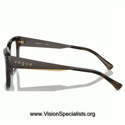 Vogue VO5559 W656 Eyeglasses Womens Dark Havana Full Rim Pillow Shape 5318140 Dark HavanaW656