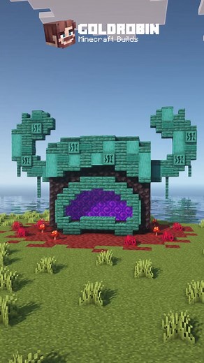 Minecraft Warden Nether Portal 🔥, Tutorial on YouTube: Goldrobin (Link in Bio) #minecraft #minecrafttutorial #minecraftbuilding #minecrafthacks #fyp