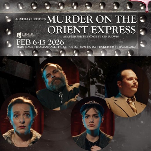 🎭 🚂 Tickets are ON SALE for MURDER ON THE ORIENT EXPRESS By Agatha Christie. A Wilmington Premiere! Just after midnight, a snowdrift stops the Orient Express in its tracks. The luxurious train is surprisingly full for the time of the year, but by the morning, it is one passenger fewer. An American tycoon lies dead in his compartment, stabbed eight times, his door locked from the inside. Isolated and with a killer in their midst, the passengers rely on detective Hercule Poirot to identify the m