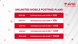 Get up to 100GB plus unlimited local calls & SMS starting as low as SCR288 for 30-days validity! Visit our shop to power up with Airtel Postpaid today! #seychelles #AirtelSeychelless #StayConnected #AirtelSC #ConnectToTheFun #ReasonToImagine | Airtel Seychelles