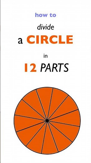 How to split a circle in 12 equal parts Easy Step by Step| Easy Geometry Tutorial