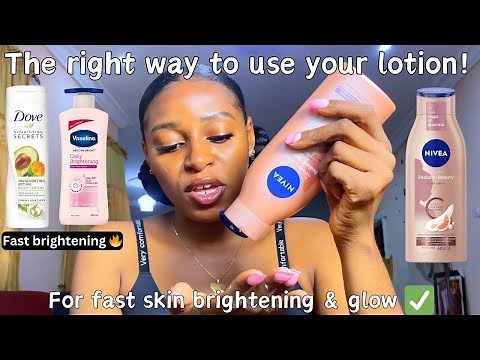 *Step by step* How to use a body lotion for it to brighten & glow your skin 💯| Nivea even glow
