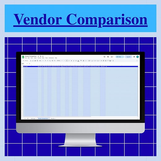 Vendor Comparison Spreadsheet | Google Sheets Template - Etsy