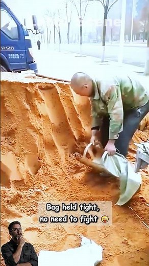 Fills sand bags super fast with a cone funnel tool 😆