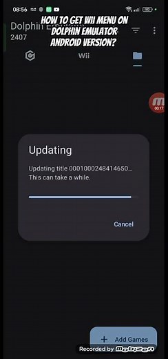 how to get wii menu on dolphin emulator Android version? #wii #dolphinemulator