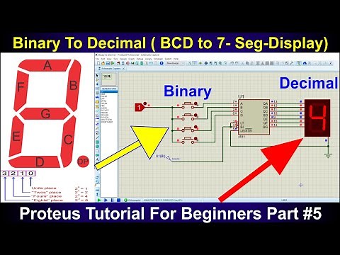 Binary to Decimal | BCD to 7-Seg-Display । Proteus Tutorial For Beginners Part #5 💻