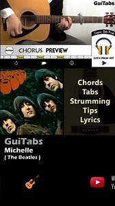 How to play Michelle 👧 (Short Version) - The Beatles / Guitar Lesson / GuiTabs