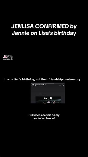 JENLISA CONFIRMED: Jennie and Lisa's Relationship Revealed