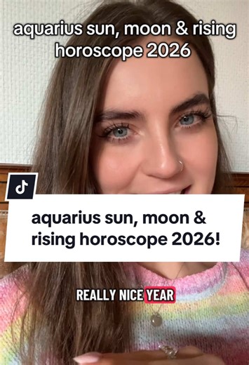 your 2026 horoscope for aquarius sun, moon & rising! make sure you check out all three for the most accurate astrology predictions (see my profile!) 💫 If you’re an aquarius girly, this is exactly how the astrology will be playing out for you next year! it’s a year of stability in home, connection and divine alignment in relationships! 🫶🏼 2025 is a year of endings, changes & chaos and it has been paving the way for new beginnings & blessings in 2026 ✨ there is still no escaping the astrology! 