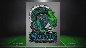 Limited edition Thanksgiving-themed Seahawks poster will help fight against food insecurity