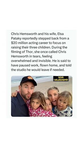 Hemsworth Nearly Quit Thor After Wife's Emotional Call ❤️ #shorts #ChrisHemsworth #ElsaPataky #Thor