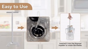 Belleone Garbage Disposer Unjamming Wrench, Durable Garbage Disposal Wrench for Moen, Waste King, InSinkErator Garbage Disposal, Kitchen Unclogger Wrench Tool for Jams Clutter Removal