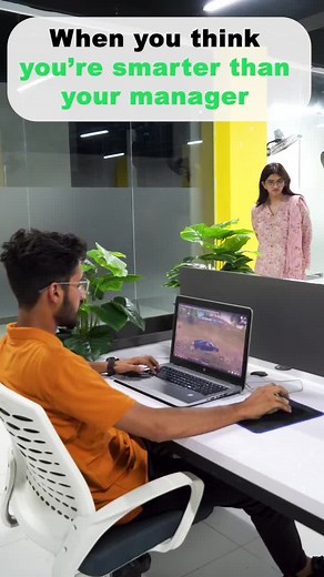 You can never be smarter than your manager.😂 Tag your friends!😂 #rankinggrow #officediaries #workoholic #worklife #itcompany #strictmanager #lovewhatyoudo #dowhatyoulove #hardwork