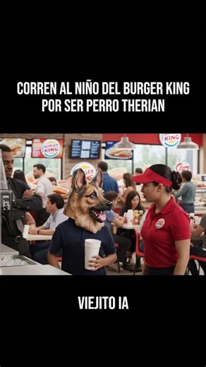 Corren al niño del burger king por ser perro therian #humor #risas