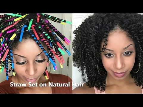 Straw Set On Natural Hair