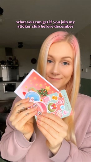 december sticker club rewards are here— last rewards for the year 🥹💕 #smallbusinessowner #cuteart