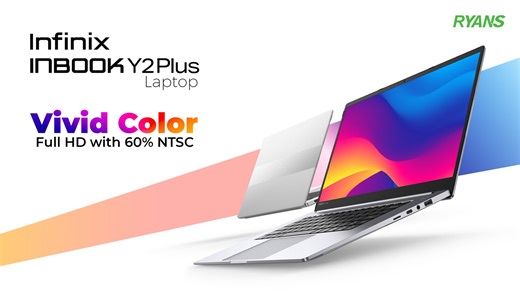 Meet the powerhouse: Infinix INBOOK Y2 Plus! Experience seamless performance with its 11th Gen Intel Core i5 processor, stunning visuals on the 15.6-inch full HD display, and smooth navigation with the Glass Touchpad. With up to 8 hours of battery life, 8GB RAM, and a blazing-fast 512GB SSD, productivity knows no bounds. Elevate your work and play with the ultimate computing companion. More details: https://www.ryans.com/infinix-inbook-y2-plus-intel-core-i5-1155g7-8gb-ram-512gb-ssd-15.6-inch-fhd