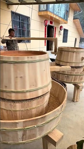 Traditional rice milling process