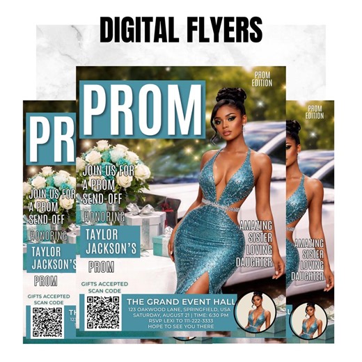 Prom Magazine Cover Invitation, Animated Send off (digital, Editable Template) - Etsy