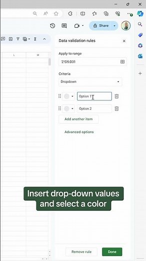 How to create color coded dropdown menus. 🤤 #excel #sheets #tutorial