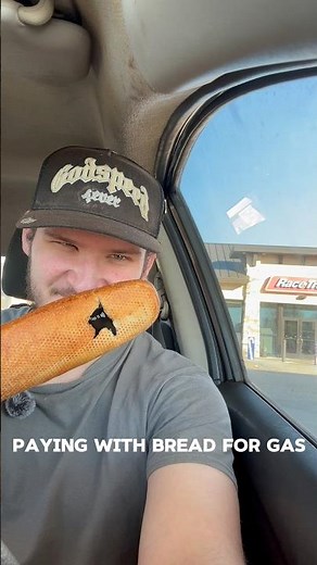 POV: PAYING WITH BREAD 🍞FOR GAS!! #prankvideo #shorts #funny