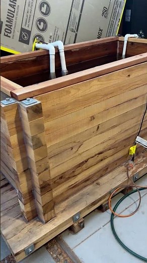 My Most Insane DIY Hot Tub Yet... #diy #woodhottub #foryou
