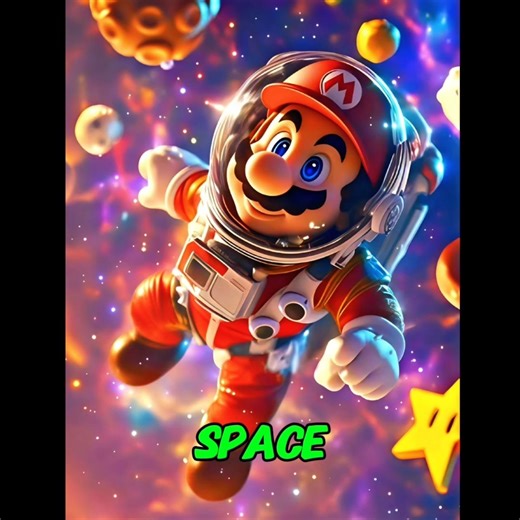 How is Mario Breathing in Outer Space? THE SUPER MARIO GALAXY MOVIE... #shorts #supermario