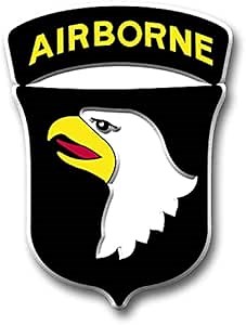 101st Airborne Division Insignia Magnet by Classic Magnets, 3D Rubber Vintage-Style Collectible Patriotic Military Souvenirs and Gifts Made in The USA