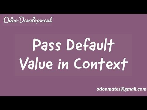 Set Default Value Using Context in Odoo