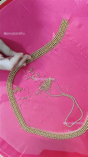 #shorts aari work for beginners | simple aari work blouse #aariwork #aariworkblouse #trending #aari