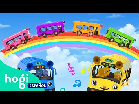 Buses Coloridos 2 | Aprende los Colores con Autobuses | Canciones Infantiles | Hogi en español