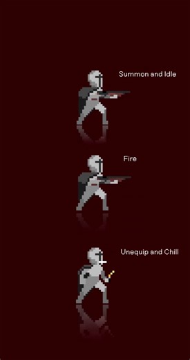 Knight shotgun animations from the recent music video! #animation #pixelart