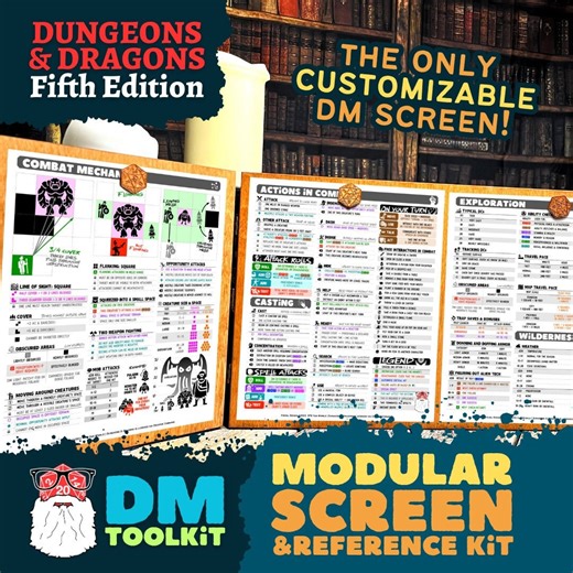 Dnd 5e DM Screen: 150  Reference Tables, Customizable Pngs (digital Download) - Etsy