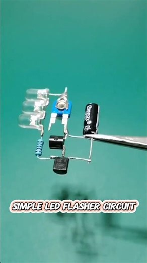 Simple LED Flasher Circuit..Diy Electronics Project #ledflasher #flashercircuit #diyelectronics