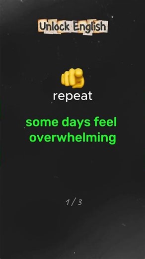 Take 15 seconds to calm your mind & practice English 🗣️