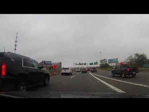Driving on Interstate 77 and Interstate 490 in Cleveland, Ohio