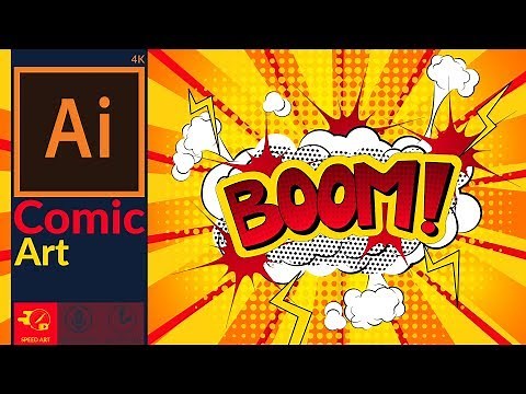 Comic Art Explosions Design in adobe illustrator | Pop Art | Speed Art