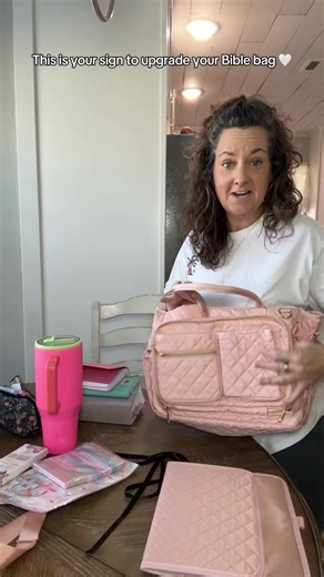 Carry the Word in style 🤍 This Bible cover tote fits everything—Bible, journal, pens—and still looks so chic. #Biblebag ##ChristianWomen#BibleStudy #FaithStyle #ChristianTikTok