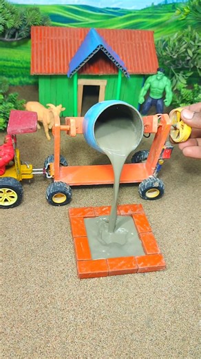 🔥 I Built Mini Tractor 🚜 Cement Bricks Handpump Making Machine | DiY Project #shorts #youtubeshorts