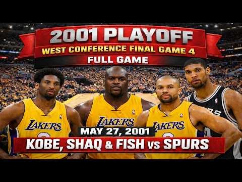 2001 Lakers vs Spurs NBA Playoffs WCF Game 4 | Shaquille O'Neal & Kobe Bryant | 5-27-01 FULL GAME