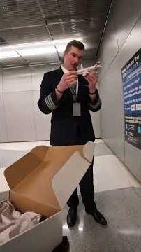 I gave an American Eagle pilot a paper airplane!