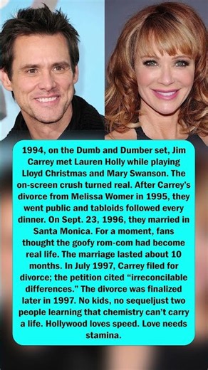 Jim Carrey & Lauren Holly: Why Only 10 Months?