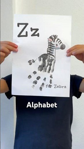 Z #Zz is for Zebra | Fun Handprint #alphabet Craft for Preschoolers with Mr.Mintz #shorts #handprint